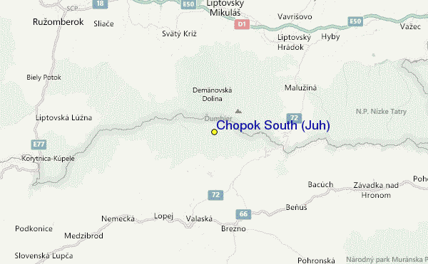 Chopok South (Juh) Location Map