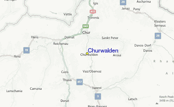 Churwalden Location Map
