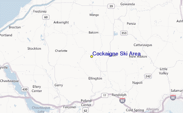 Cockaigne Ski Area Location Map