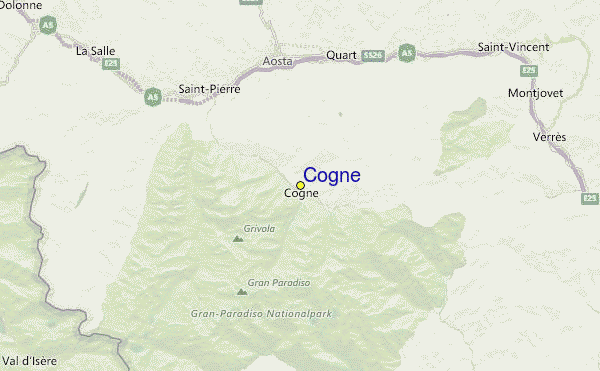 Cogne Location Map
