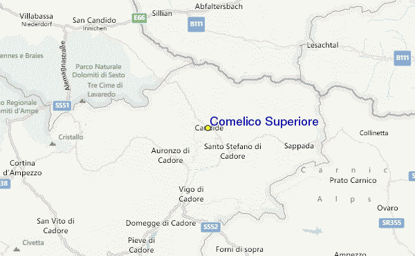 Comelico Superiore Location Map