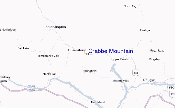 Crabbe Mountain Location Map