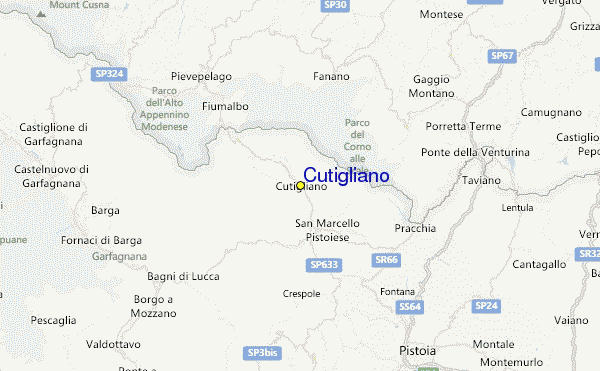 Cutigliano Location Map