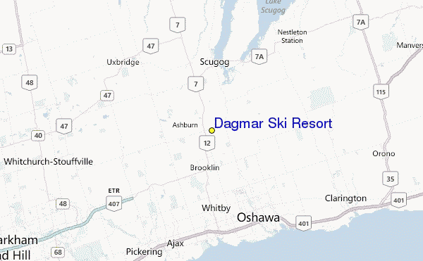 Dagmar Ski Resort Location Map