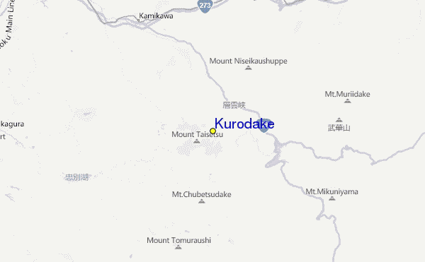 Daisetsuzan Kurodake Location Map