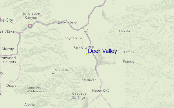 Deer Valley Utah Ski Resort Trail Map