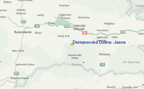Demänovská Dolina -Jasná Location Map