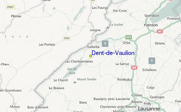 Dent-de-Vaulion Location Map