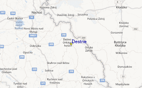 Deštné Location Map