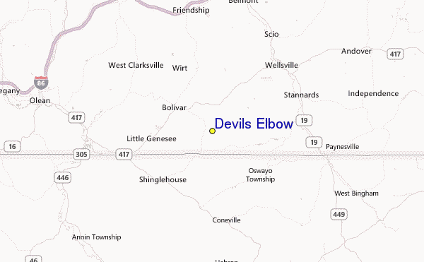 Devils Elbow Location Map