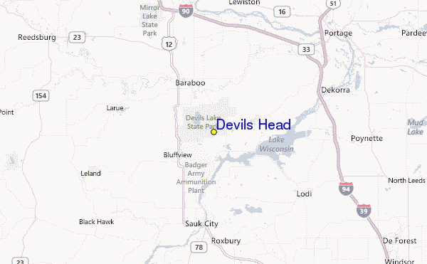 Devils Head Location Map