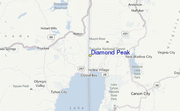 Diamond Peak Location Map