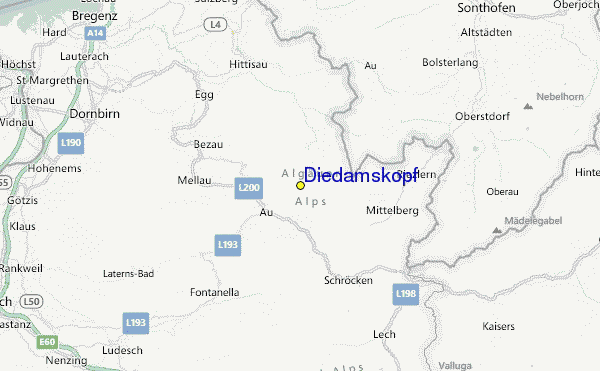 Diedamskopf Location Map
