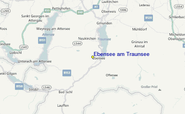 Ebensee am Traunsee Location Map