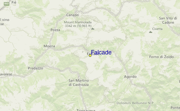 Falcade Location Map