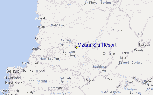 Mzaar Kfardebian Location Map