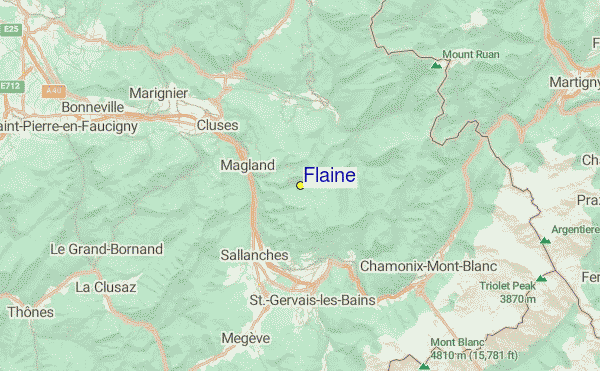 Flaine Location Map