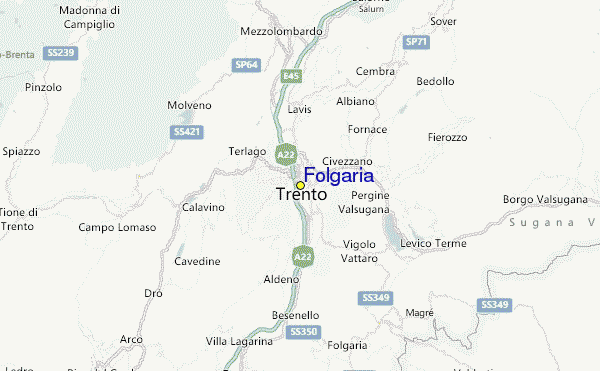 Folgaria Location Map