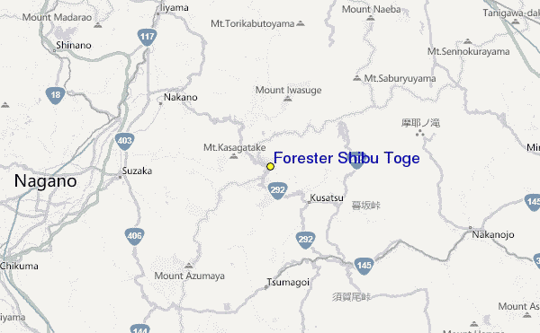 Forester Shibu Toge Location Map