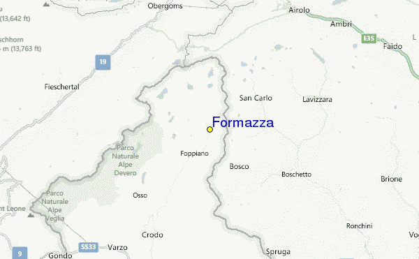 Formazza Location Map