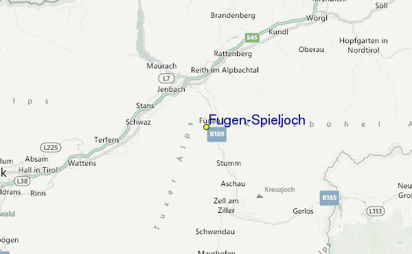 Fügen/Spieljoch Location Map