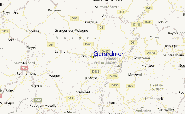 Gérardmer Location Map