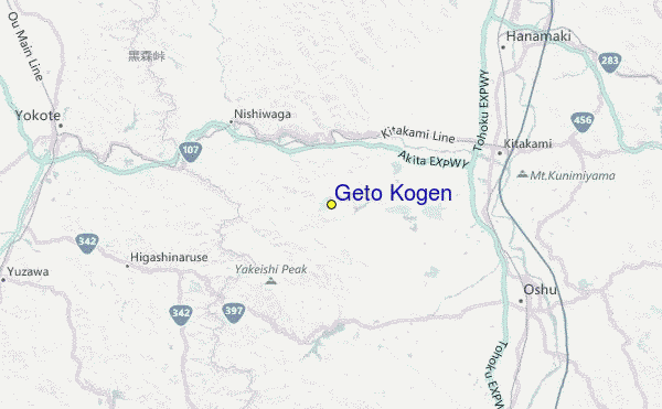 Getō Kōgen Location Map