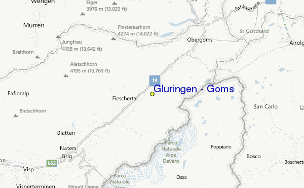 Gluringen - Goms Location Map