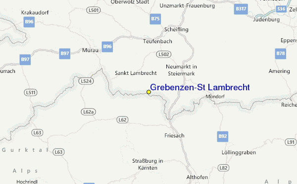 Grebenzen-St Lambrecht Location Map