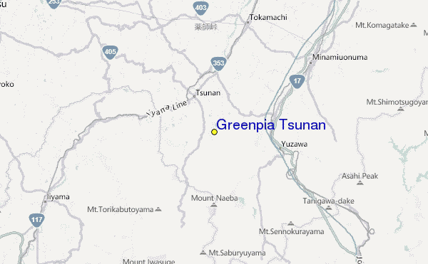 Greenpia Tsunan Location Map