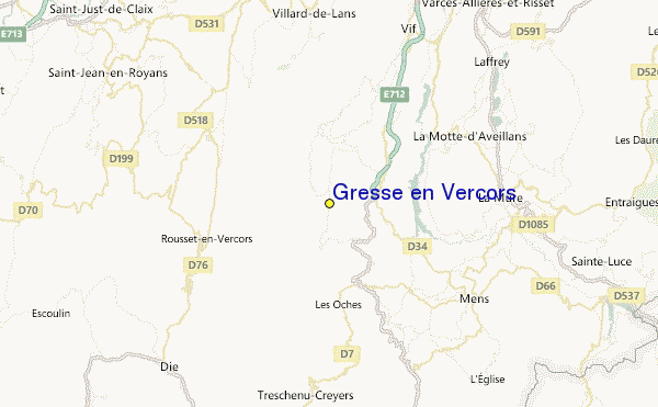 Gresse en Vercors Location Map