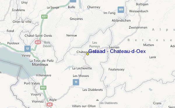 Gstaad - Château-d'Oex Location Map