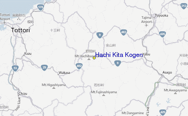 Hachi Kita Kogen Location Map