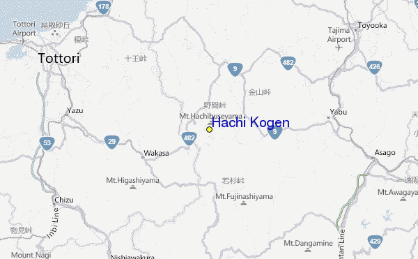 Hachi Kogen Location Map