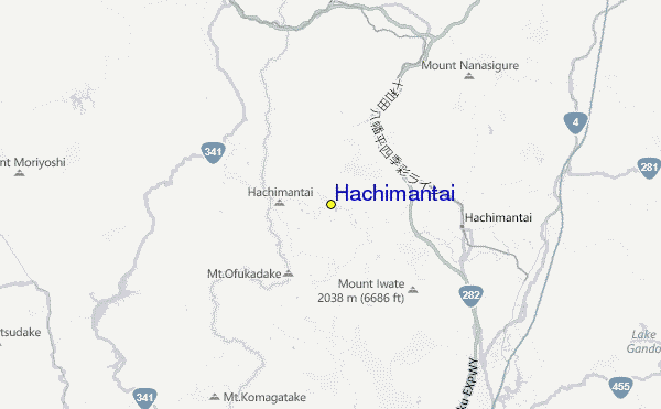 Hachimantai Location Map