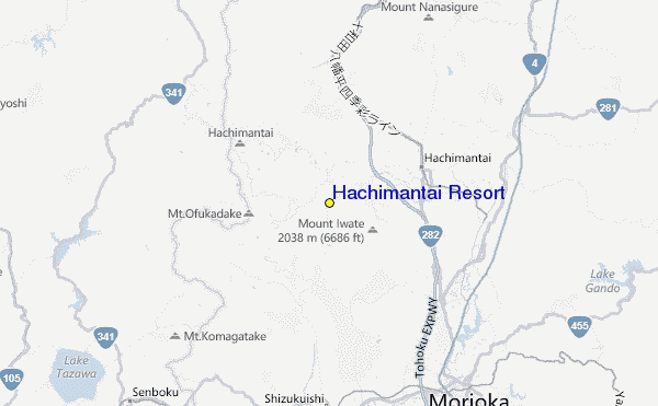 Hachimantai Resort Location Map
