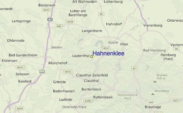 Hahnenklee Location Map