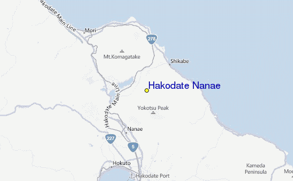 Hakodate Nanae Location Map