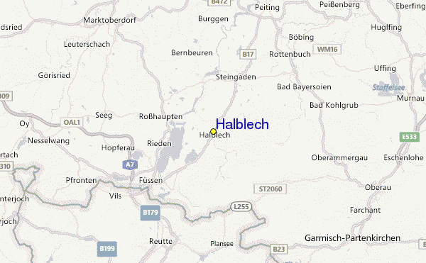 Halblech Location Map