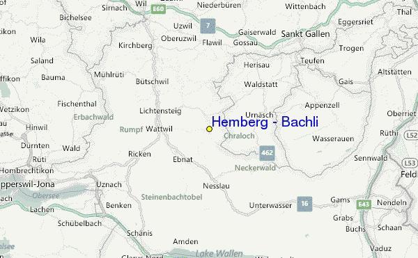 Hemberg - Bächli Location Map