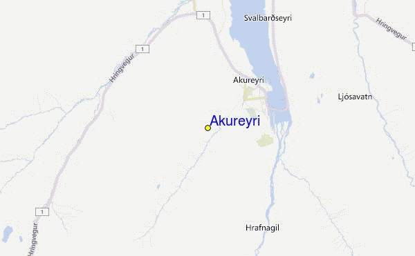 Akureyri Location Map