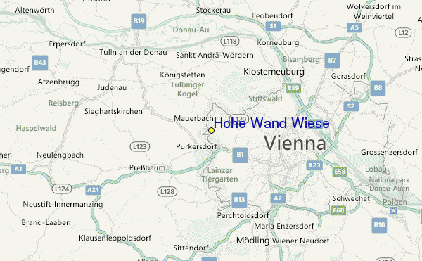 Hohe Wand Wiese Location Map