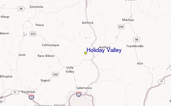 Holiday Valley Location Map