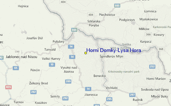 Horní Domky/Lysá Hora Location Map