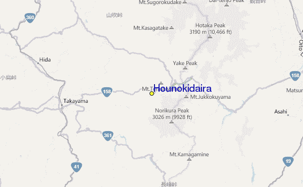 Hounokidaira Location Map