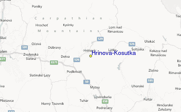 Hrinova/Kosutka Location Map
