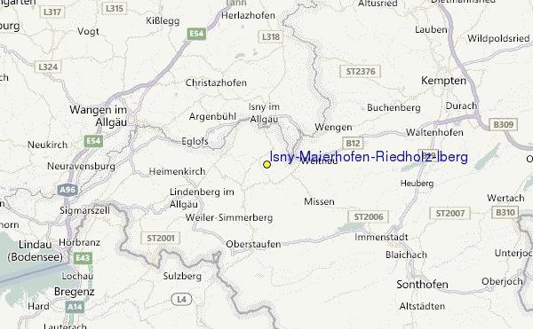 Isny-Maierhöfen-Riedholz/Iberg Location Map