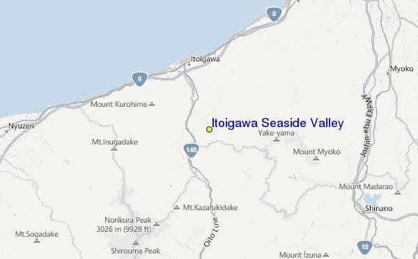 Itoigawa Seaside Valley Location Map