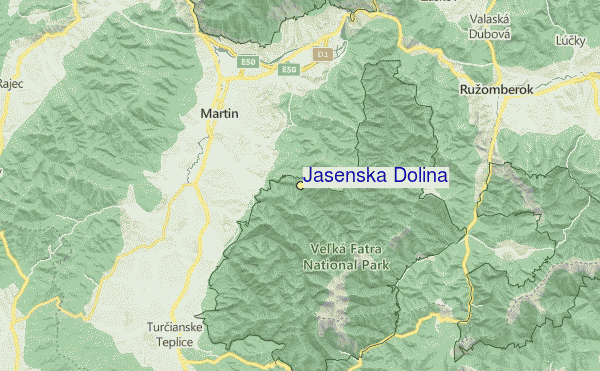 Jasenská Dolina Location Map