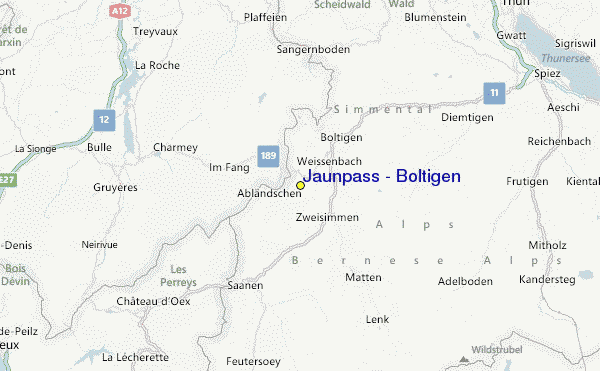 Jaunpass - Boltigen Location Map